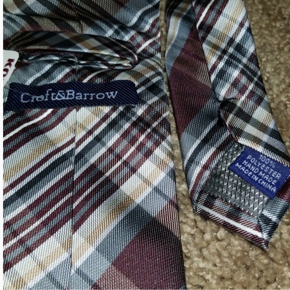 🆕 Croft & Barrow Plaid Tie - Picture 7 of 8
